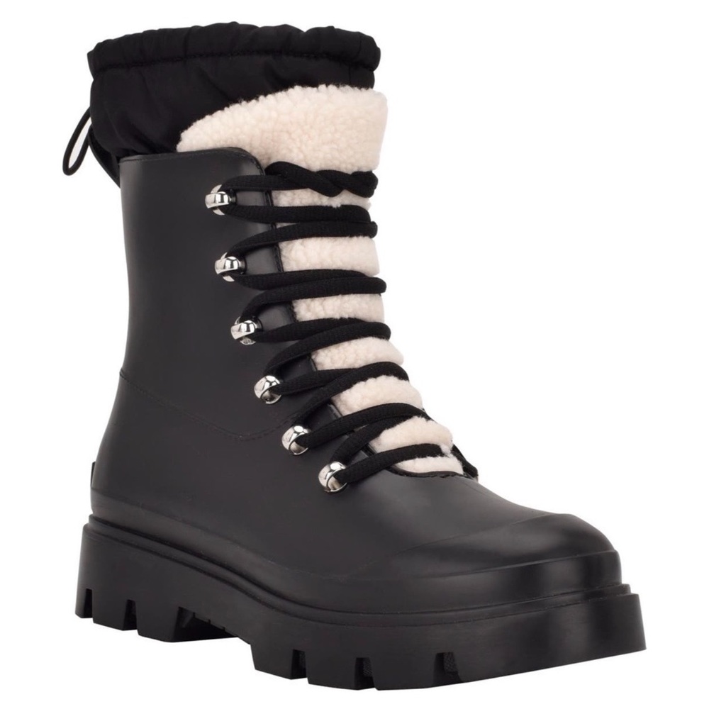 Marc Fisher Freely Waterproof Synthetic Fleece Pull On Lug Sole Boot Size 8